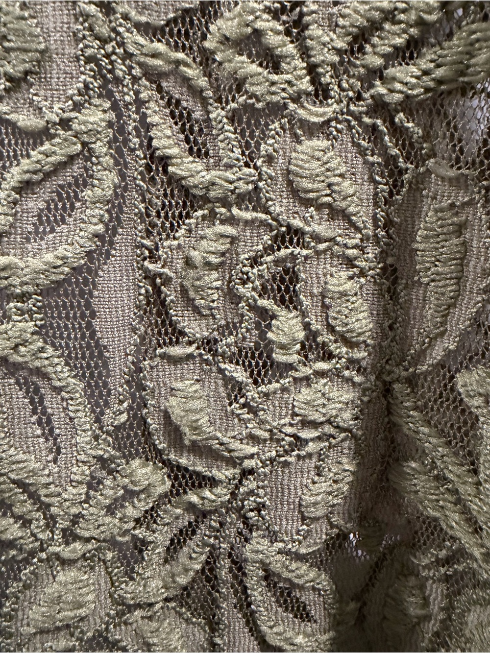 LULAROE Boho Olive Green Lace Overlay Vest Duster Size Medium - Picture 4 of 6